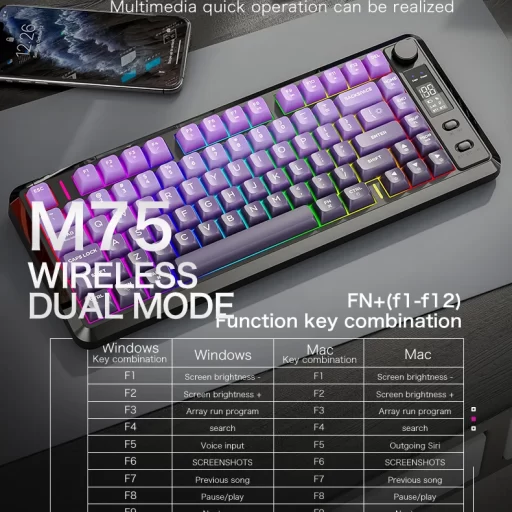 Teclado FREEWOLF M75 12